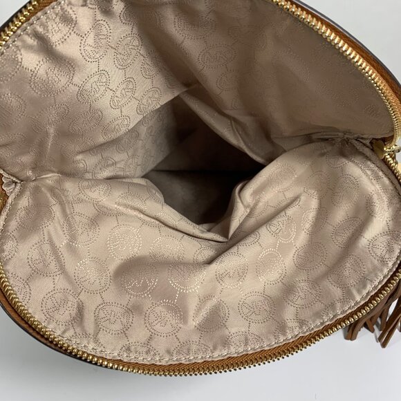 MICHAEL KORS  Logo Foldover Crossbody Shoulder Bag + Tassel/Strap + Dustbag EUC - Picture 11 of 13